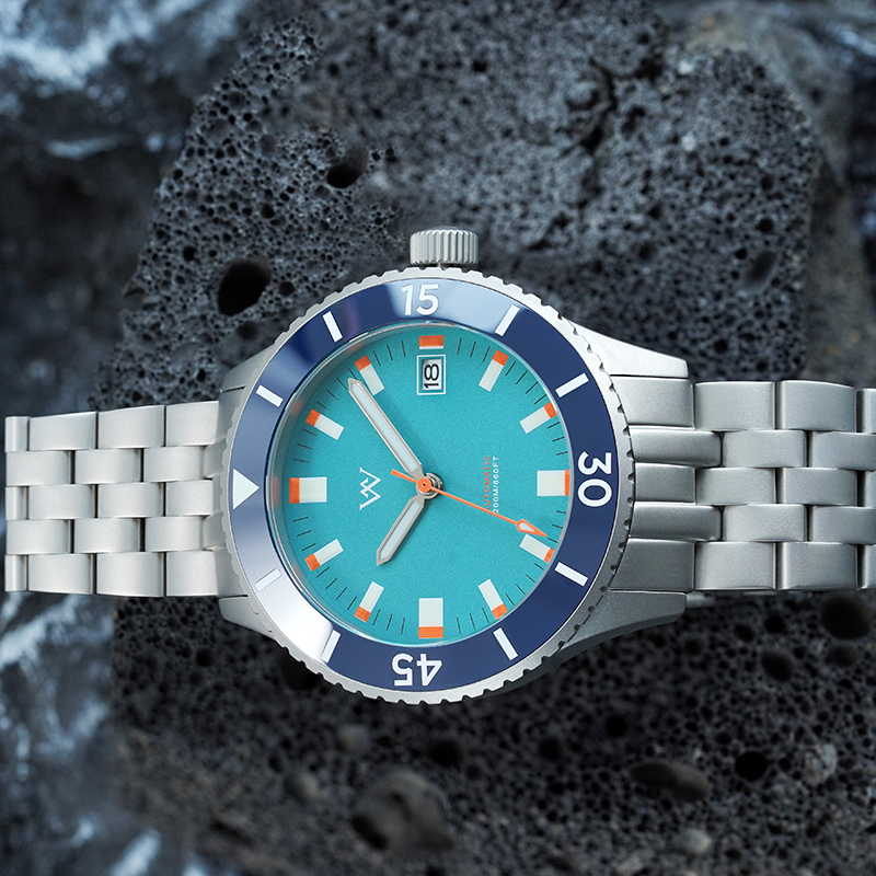 WM203 41mm NH35 Dive Watch Crystal Glass with AR Coating 20ATM Men's Automatic Watch