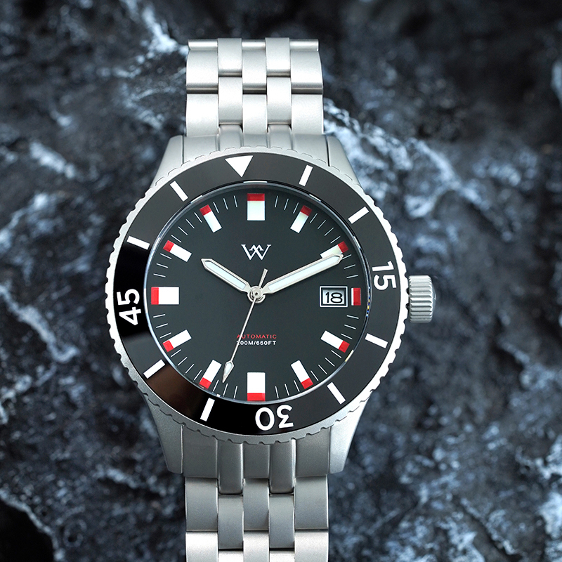 WM203 41mm NH35 Dive Watch Crystal Glass with AR Coating 20ATM Men's Automatic Watch