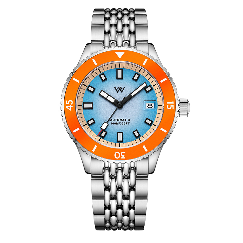 WM212 Sparkle Grain Gradient Dial Watch 41mm NH35 Sapphire Crystal Glass with AR Coating 10ATM Men's Automatic Watch