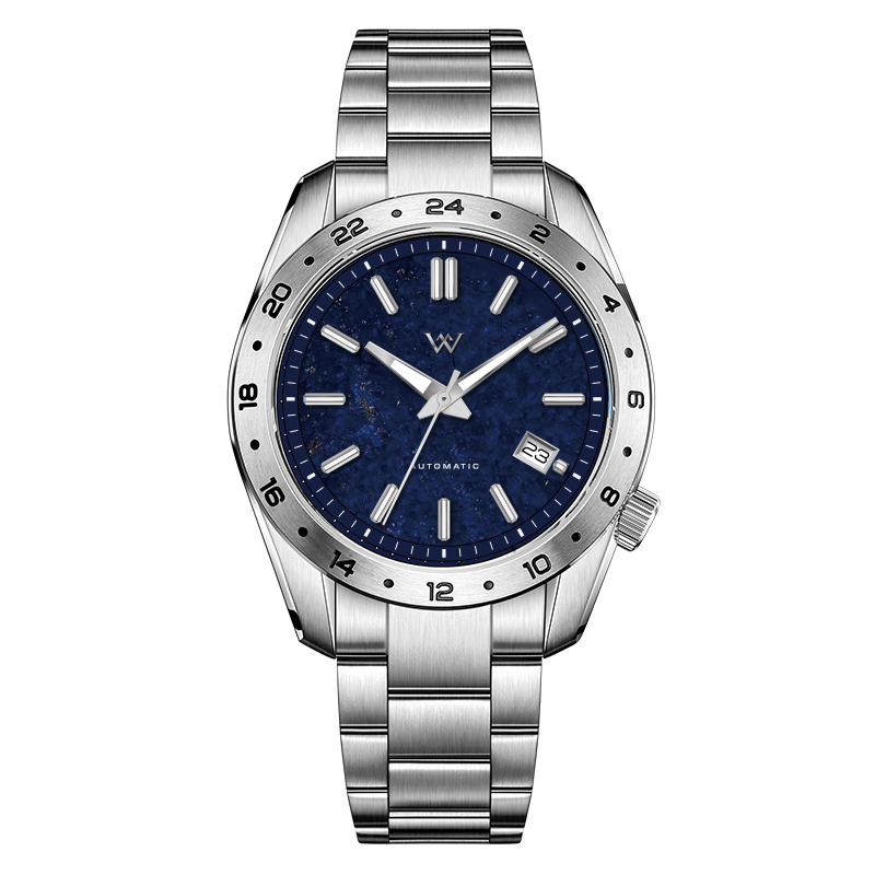 WM223 Watch 40.5mm Natural Lapis Lazuli/Blue Sandstone Dials 2565 Sapphire Crystal Glass with AR Coating Men's Automatic Watch
