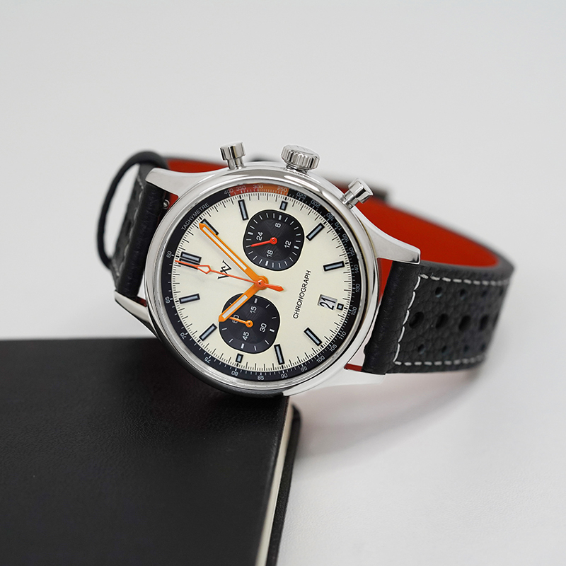 WM247 WM Watch 2026 New Men’s Panda Series, Chronograph Function, Stainless Steel Case, Quartz Movement, Sapphire Crystal Glass Bezel,