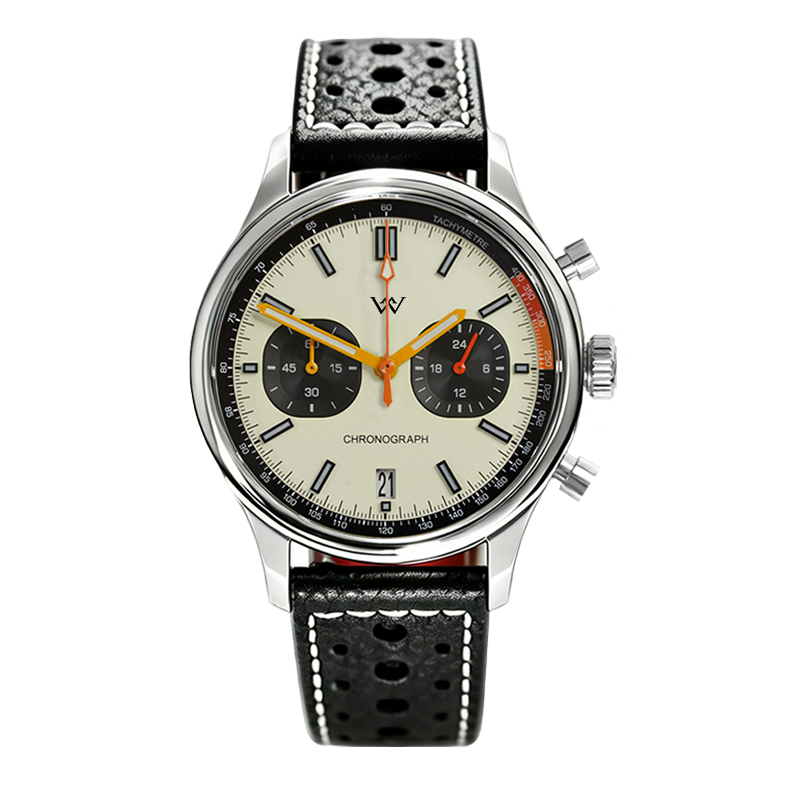 WM247 WM Watch 2026 New Men’s Panda Series, Chronograph Function, Stainless Steel Case, Quartz Movement, Sapphire Crystal Glass Bezel,