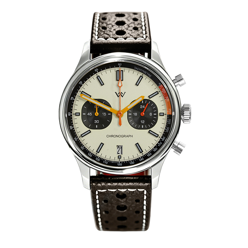 WM247 WM Watch 2026 New Men’s Panda Series, Chronograph Function, Stainless Steel Case, Quartz Movement, Sapphire Crystal Glass Bezel,