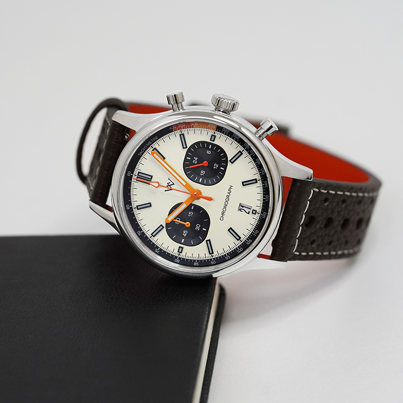 WM247 WM Watch 2026 New Men’s Panda Series, Chronograph Function, Stainless Steel Case, Quartz Movement, Sapphire Crystal Glass Bezel,