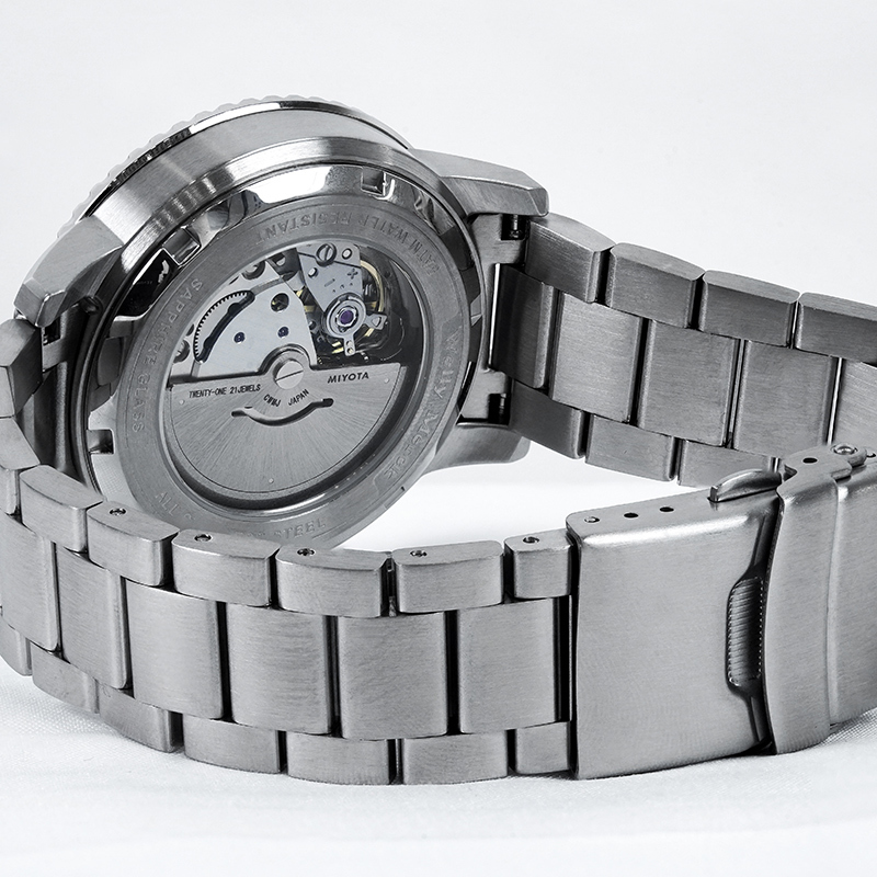 WM244  WM Watch Automatic Mechanical Waterproof Watch Men's Spark Pattern Dial AR Coating 8215 Welly Merck Watch