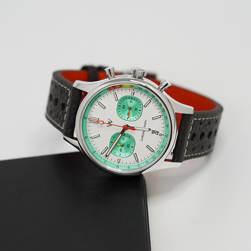 WM247 WM Watch 2026 New Men’s Panda Series, Chronograph Function, Stainless Steel Case, Quartz Movement, Sapphire Crystal Glass Bezel,
