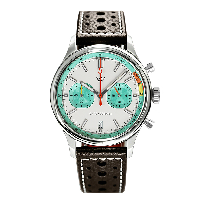 WM247 WM Watch 2026 New Men’s Panda Series, Chronograph Function, Stainless Steel Case, Quartz Movement, Sapphire Crystal Glass Bezel,