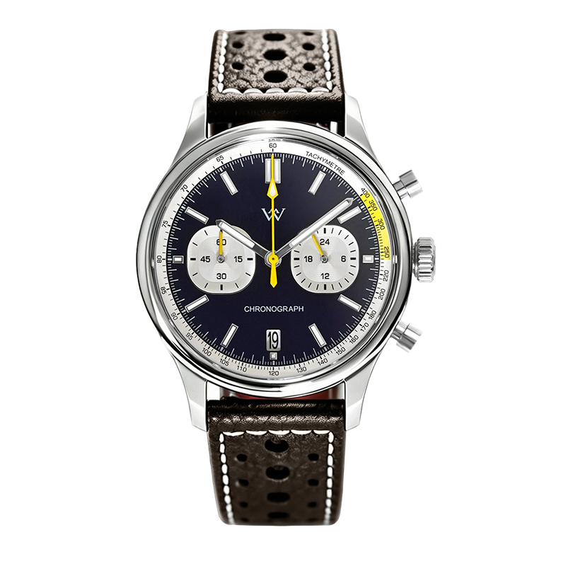 WM247 WM Watch 2026 New Men’s Panda Series, Chronograph Function, Stainless Steel Case, Quartz Movement, Sapphire Crystal Glass Bezel,