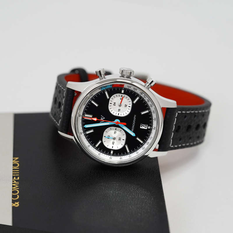 WM247 WM Watch 2026 New Men’s Panda Series, Chronograph Function, Stainless Steel Case, Quartz Movement, Sapphire Crystal Glass Bezel,