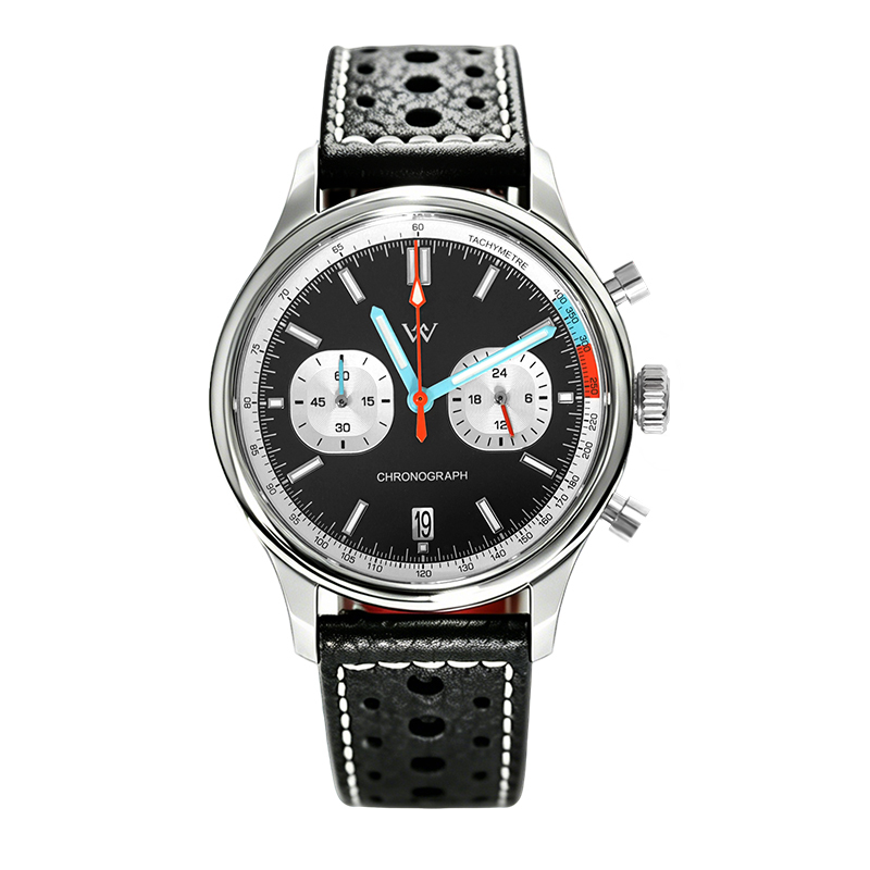 WM247 WM Watch 2026 New Men’s Panda Series, Chronograph Function, Stainless Steel Case, Quartz Movement, Sapphire Crystal Glass Bezel,