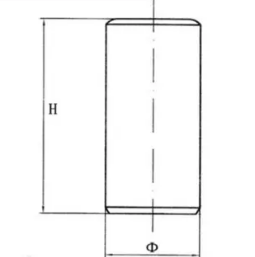 flat top carbide hpgr studs drawing