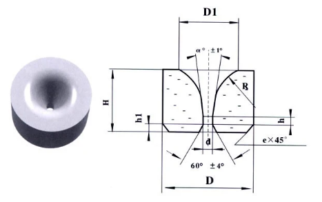 W type tungsten carbide drawing die nibs