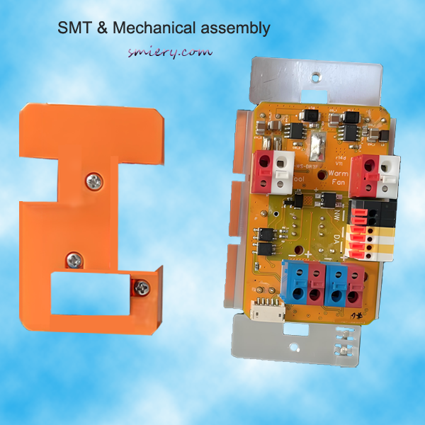 Smiery-Hamburger -PCBA and case , Layer stackup : ABS + PCBA + ABS + Aluminum Plate + Switch Cover , 5 layers