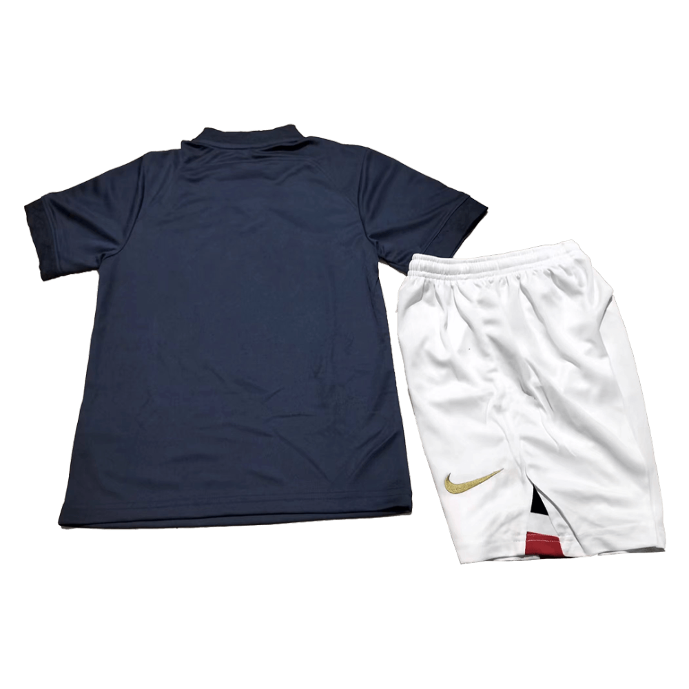France Kids Soccer Jersey Home Kit(Jersey+Shorts) Replica World Cup 2022