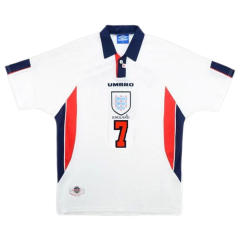 1998 World Cup England Home White Retro Jersey