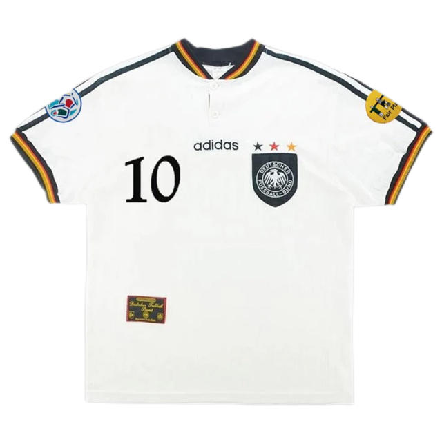 Germany Retro Jersey Home Euro Cup 1996