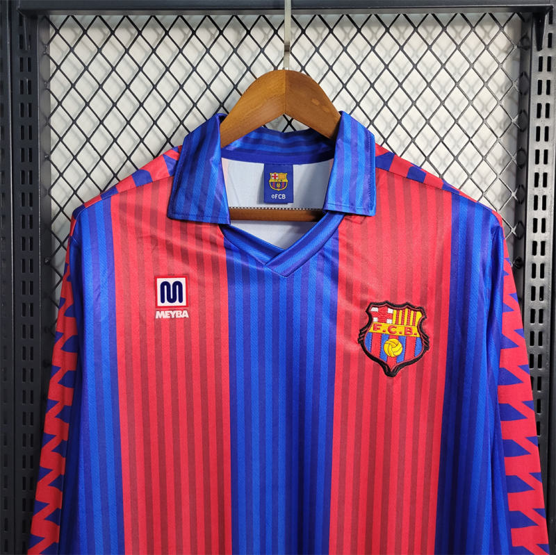 1991-92 Barcelona Retro Jersey Long Sleeve Home