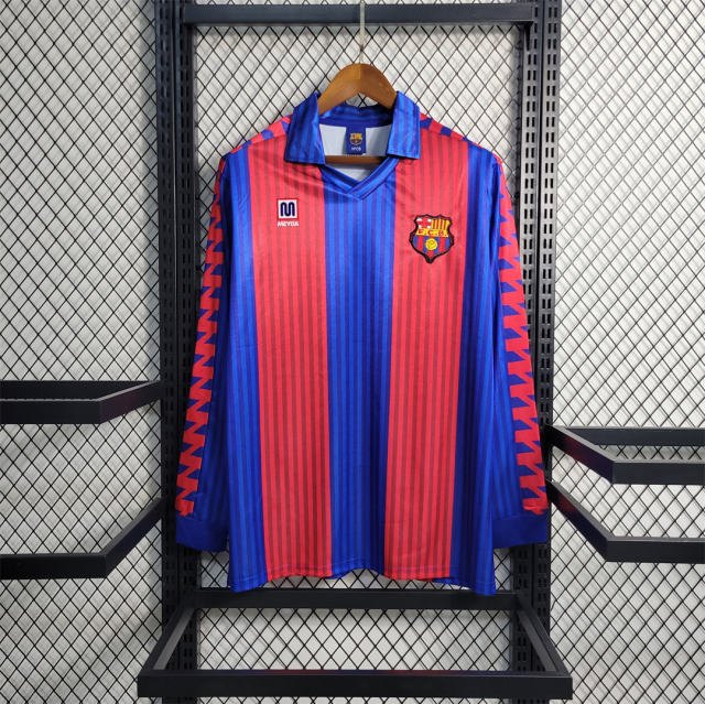 1991-92 Barcelona Retro Jersey Long Sleeve Home