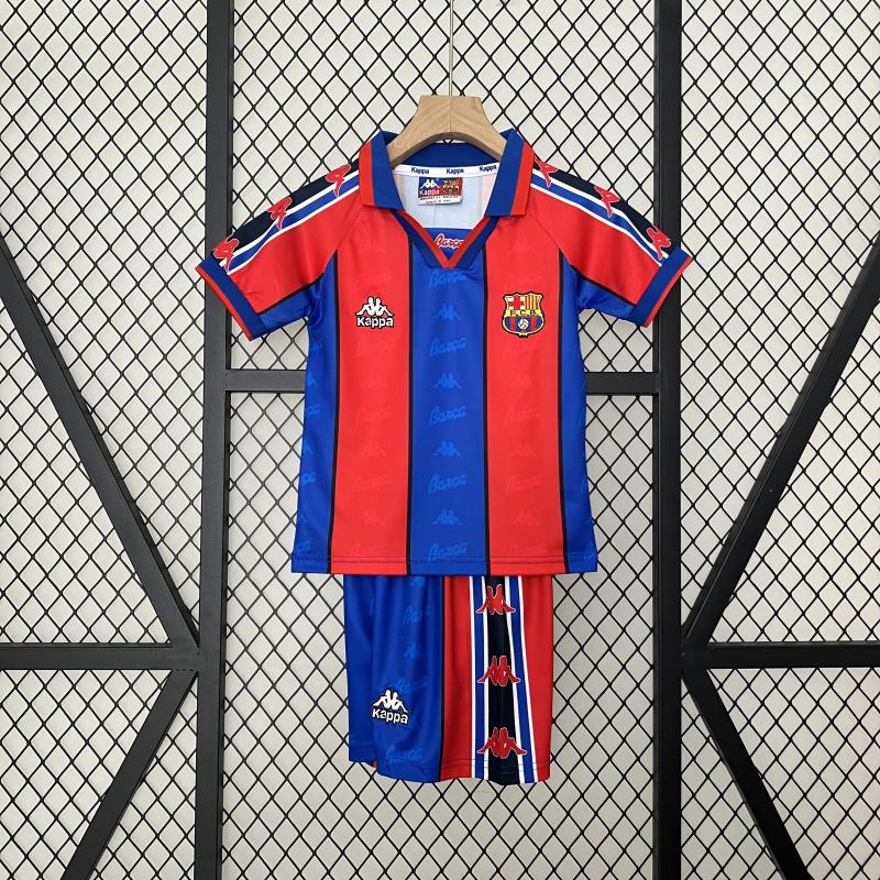 1996/97 Barcelona Retro Kids Jersey Home