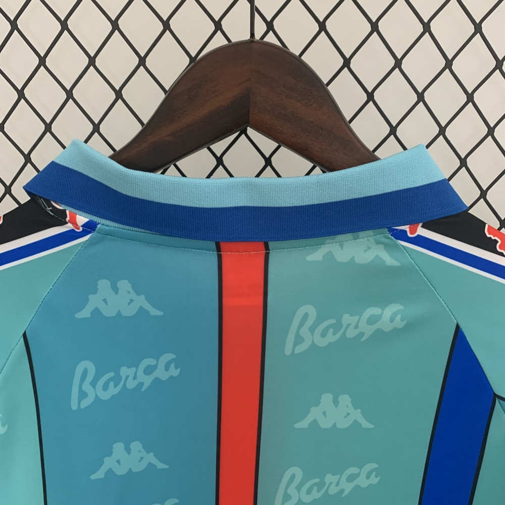 1996/97 Barcelona Retro Long Sleeve Jersey Away