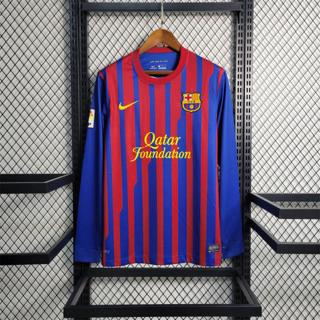 2011/12 Barcelona Long Sleeve Retro Jersey Home