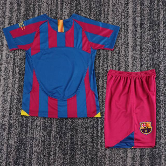 2005/06 Barcelona UCL Final Retro Kids Jersey Home