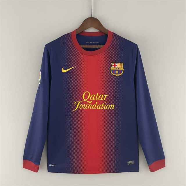 2012/13 Barcelona Long sleeve Retro Jersey Home