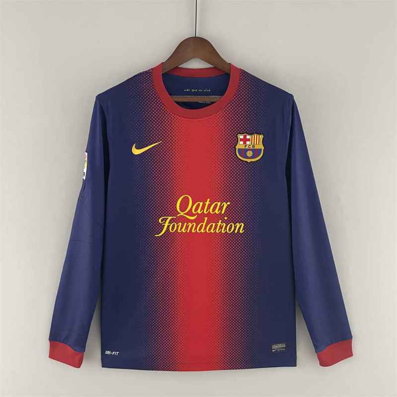 2012/13 Barcelona Long sleeve Retro Jersey Home