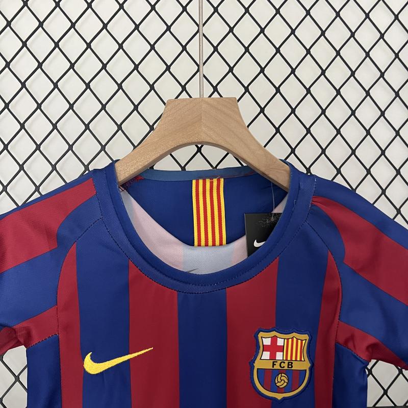 2005/06 Barcelona Retro Kids Jersey Home League Version