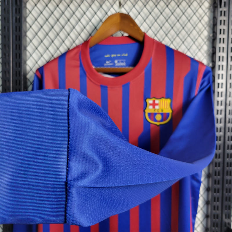 2011/12 Barcelona Long Sleeve Retro Jersey Home