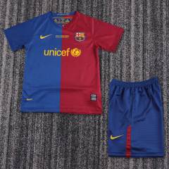 2008/09 Barcelona UCL Final Retro Kids Jersey Home