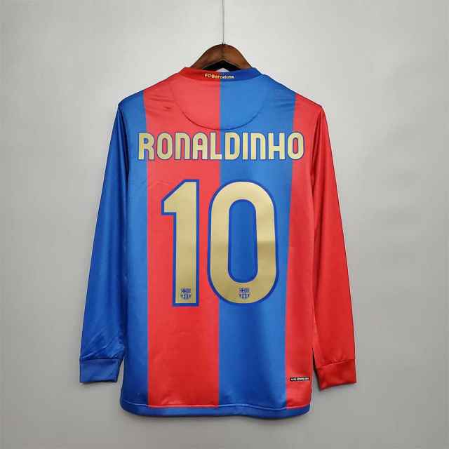 2006/07 Barcelona Retro Jersey Home Long sleeve