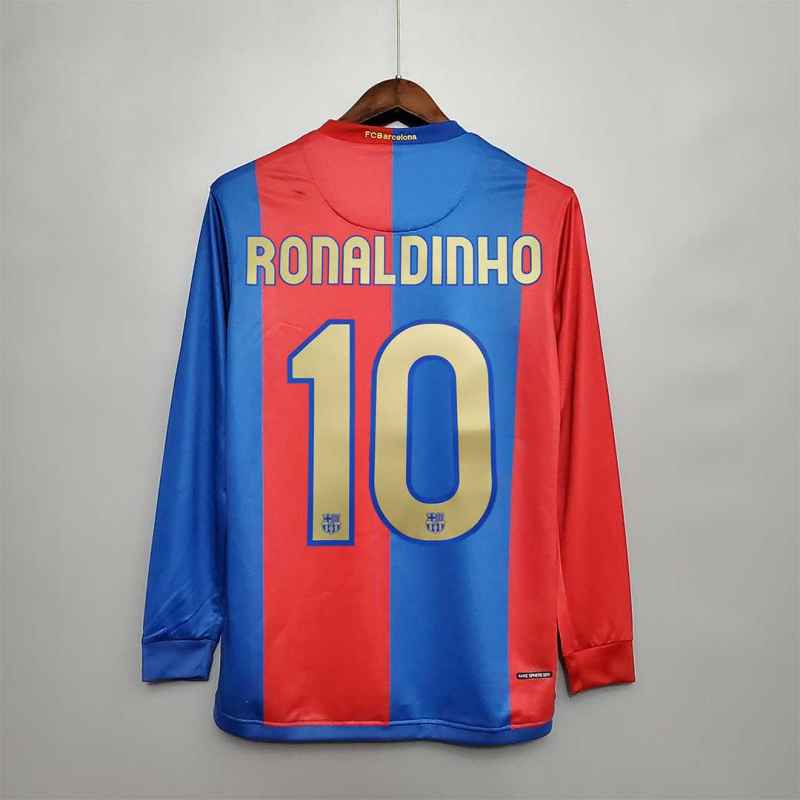 2006/07 Barcelona Retro Jersey Home Long sleeve