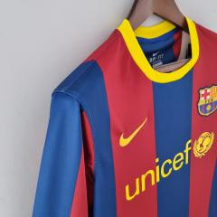2010/11 Barcelona Long Sleeve Retro Jersey Home