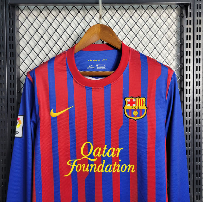 2011/12 Barcelona Long Sleeve Retro Jersey Home