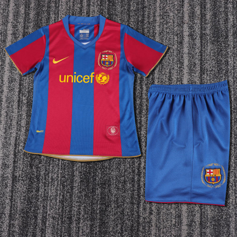 2007/08 Barcelona Retro Kids Jersey Home