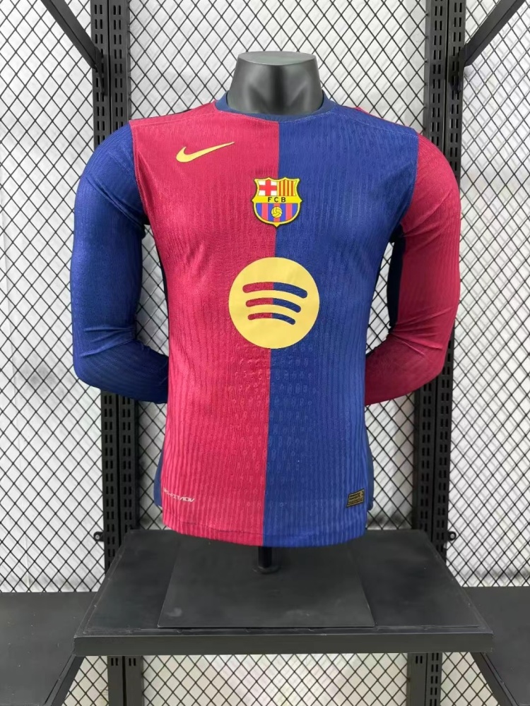 2024/25 Barcelona Home Jersey Long Sleeve Player Version