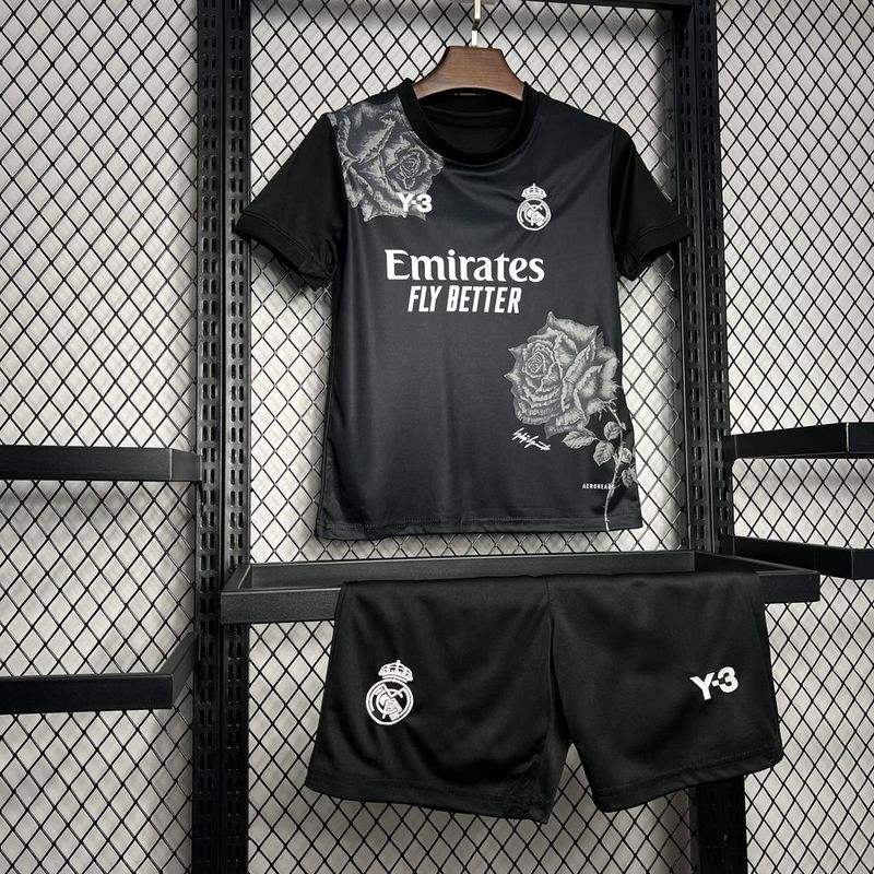 2024/25 Real Madrid Y-3 Fourth Kids Jersey white Kit