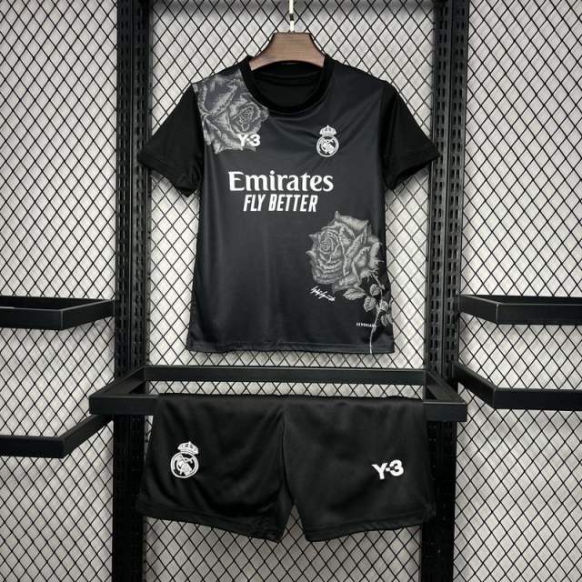 2024/25 Real Madrid Y-3 Fourth Kids Jersey white Kit