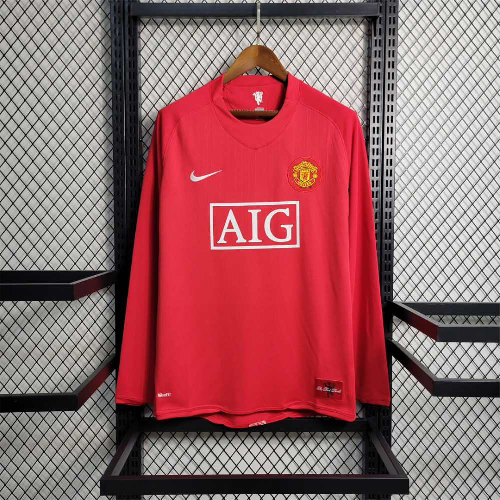 2007/08 Manchester United Retro Jersey Long Sleeve Home