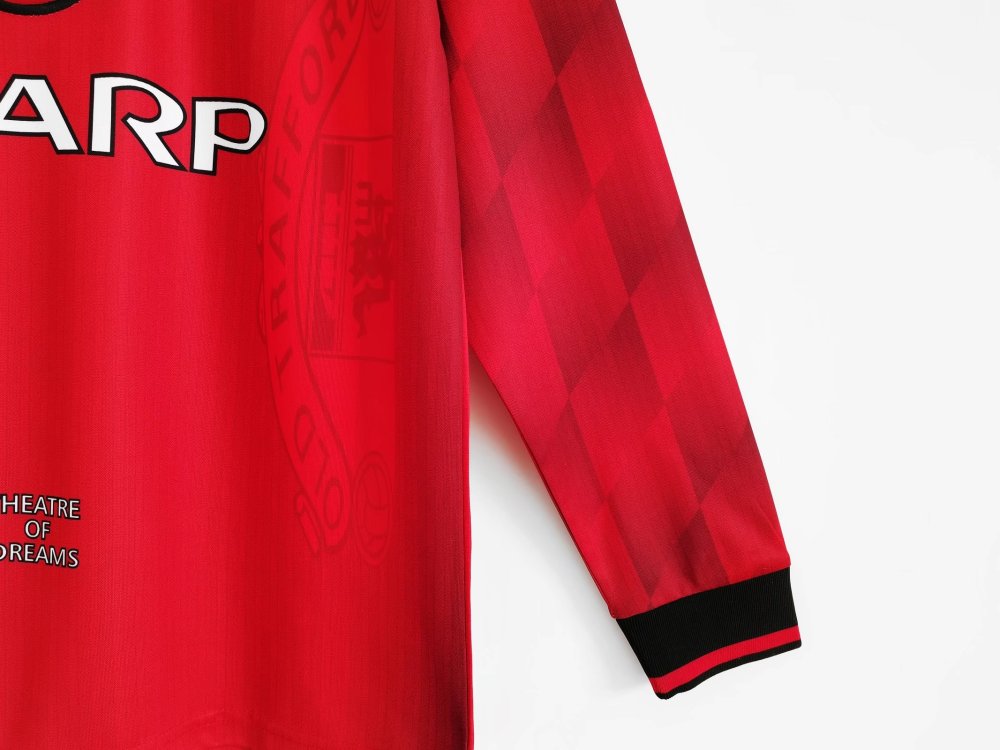 1996/97 Manchester United Retro Long Sleeve Jersey Home