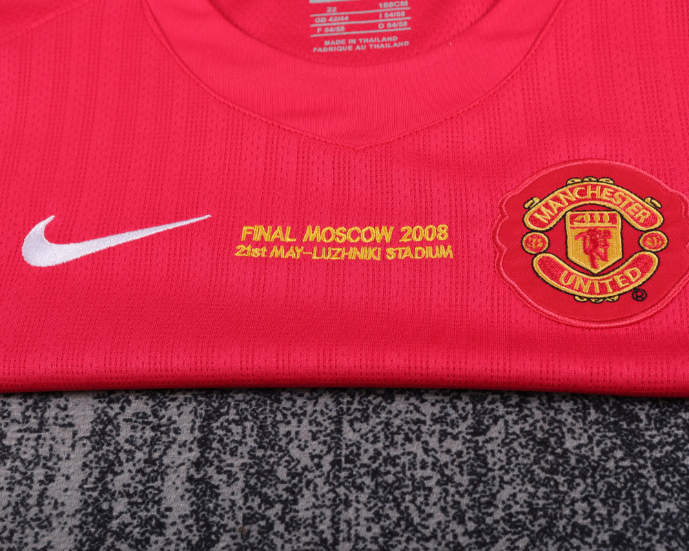 2007/08 Manchester United UCL Home Retro Jersey Kids Kit