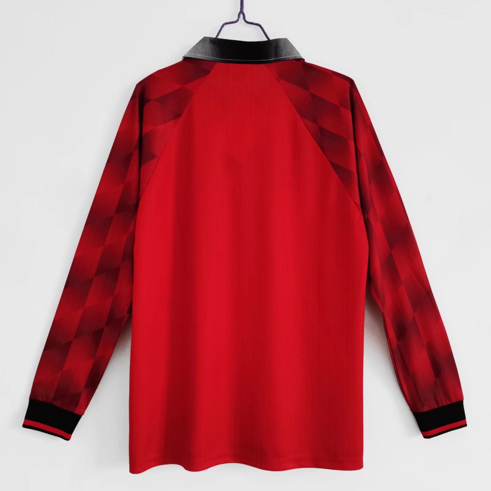 1996/97 Manchester United Retro Long Sleeve Jersey Home