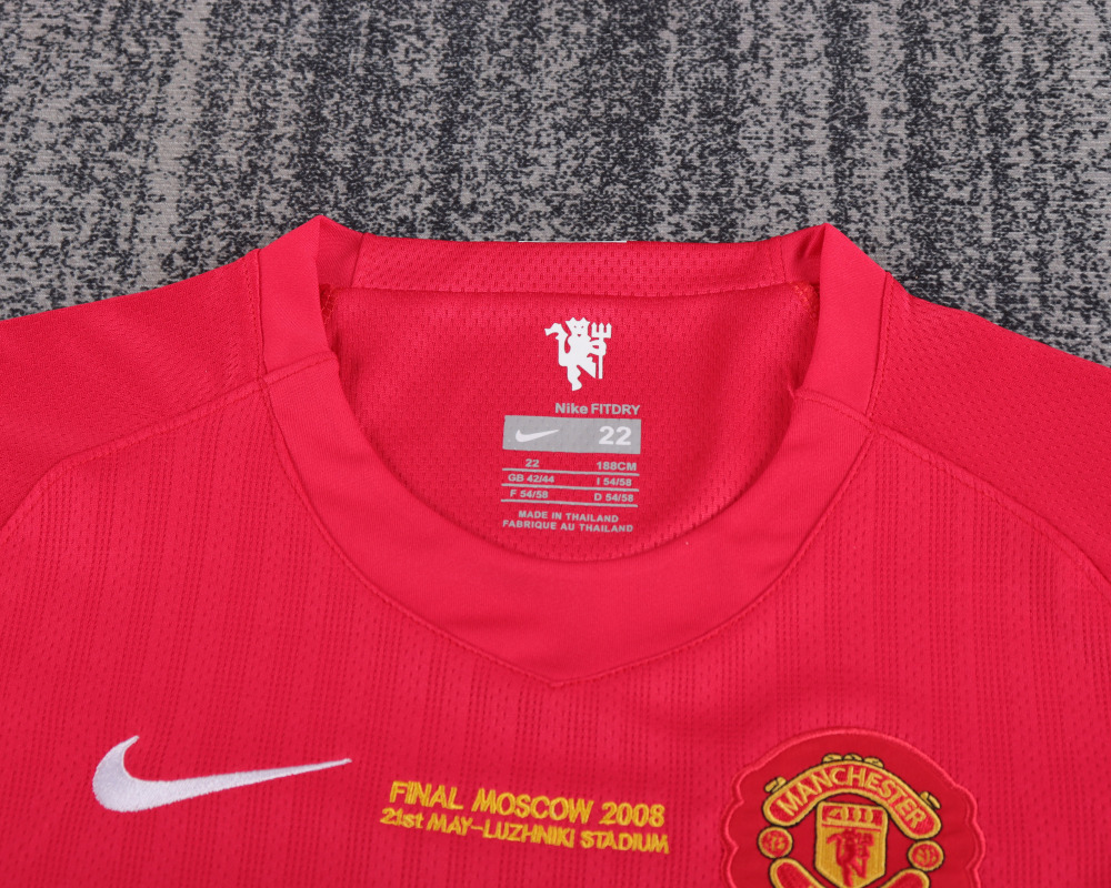 2007/08 Manchester United UCL Home Retro Jersey Kids Kit