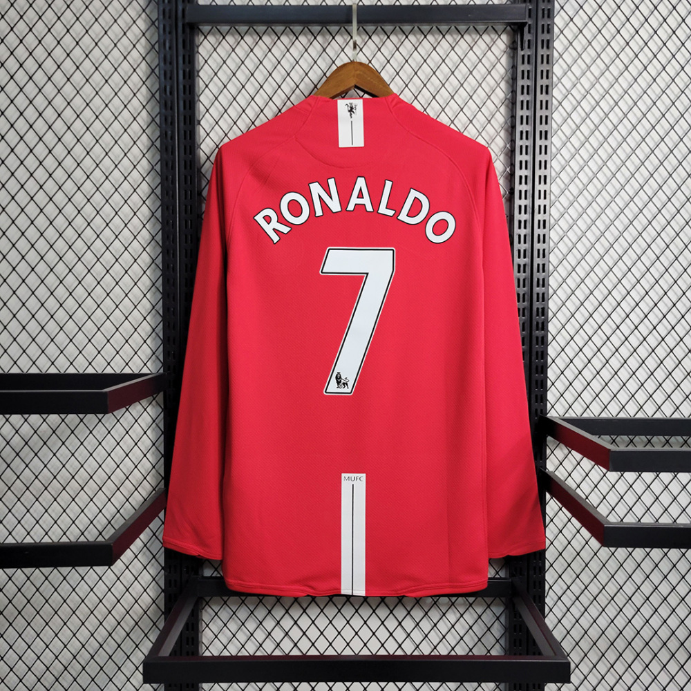 2007/08 Manchester United Retro Jersey Long Sleeve Home