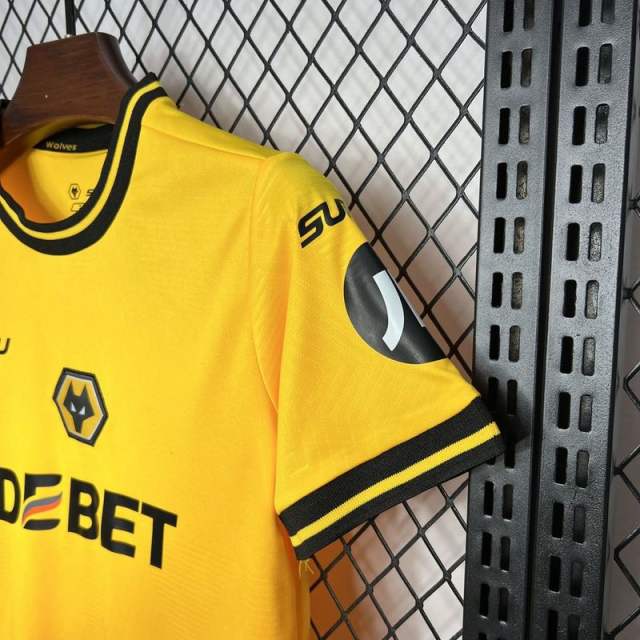 2024/25  Wolverhampton Wanderers Home Kids Kit Jersey+Shorts