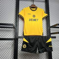2024/25  Wolverhampton Wanderers Home Kids Kit Jersey+Shorts