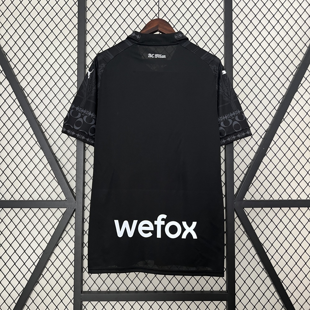 2023/24  AC Milan x Pleasures Fourth Jersey Black Shirt
