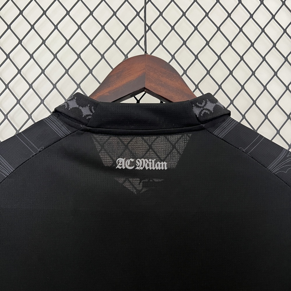 2023/24  AC Milan x Pleasures Fourth Jersey Black Shirt