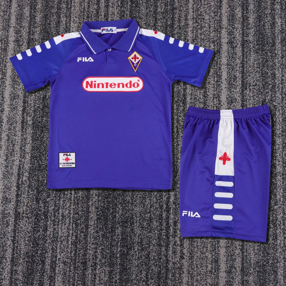 1998/99 Fiorentina Retro Kids Jersey Home Replica